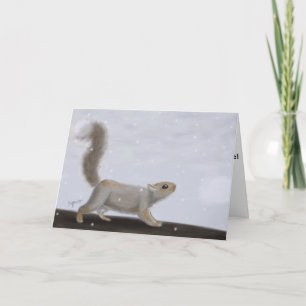 Winter Squirrel Card Feiertagskarte
