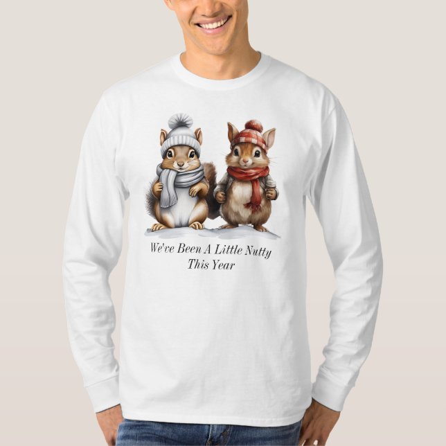 Winter Squirrel Long Sleeve T-Shirt (Vorderseite)