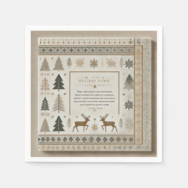 Winter Standard Cocktail Napkins Serviette (Vorderseite)