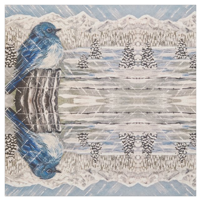 Winter Storm Bluebird Stoff (Muster)