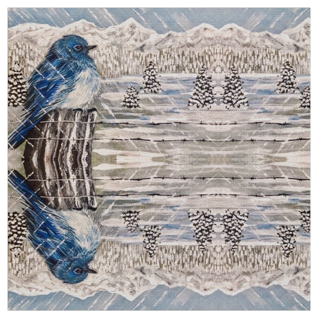 Winter Storm Bluebird Stoff (Muster)