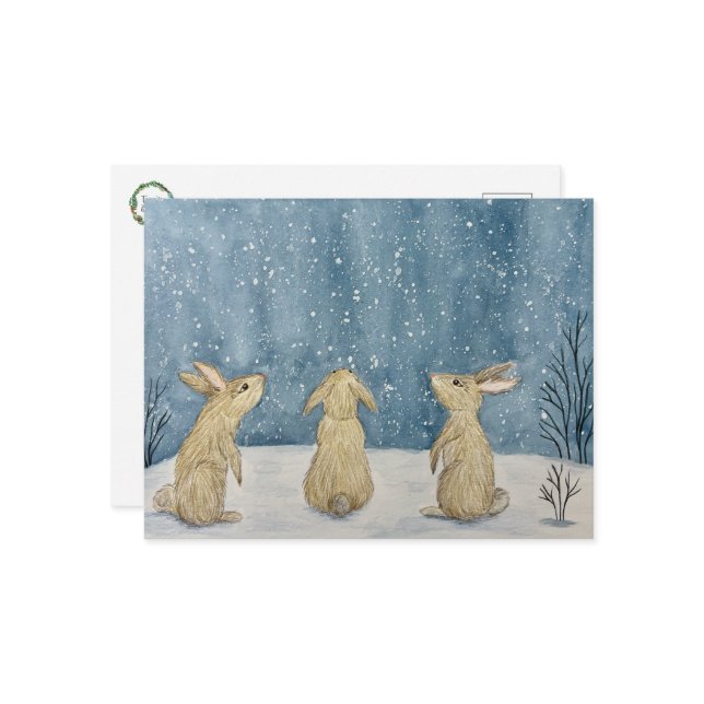 Winter Storm Postcard Postkarte (Vorderseite/Rückseite Beispiel)