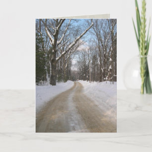 Winter-Straßen-Fotografie-Gruß-Karte Karte