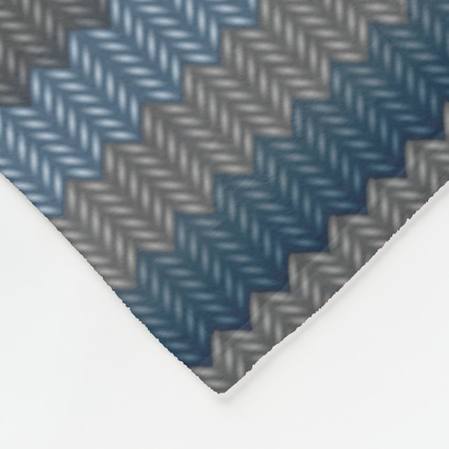Winter Strick Blanket Blanket Blue Strick Druckled Fleecedecke (Ecke)