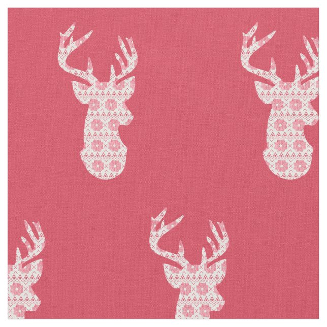 Winter Strick Weihnachts-Reindeer-Fabric Stoff (Nahaufnahme)