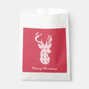 Winter Strick Weihnachts-Reindeer Gefälscher Geschenktütchen