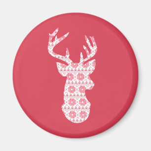 Winter Strick Weihnachts-Reindeer Magnet