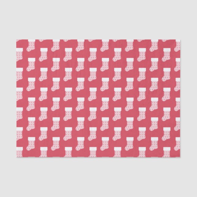 Winter Strick Weihnachts-Strumpf Tissue Paper Seidenpapier (Vorderseite)