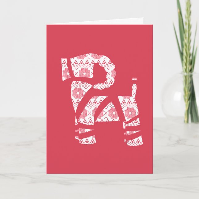 Winter Strick Weihnachts Weihnachten Bockkarte (Vorderseite)