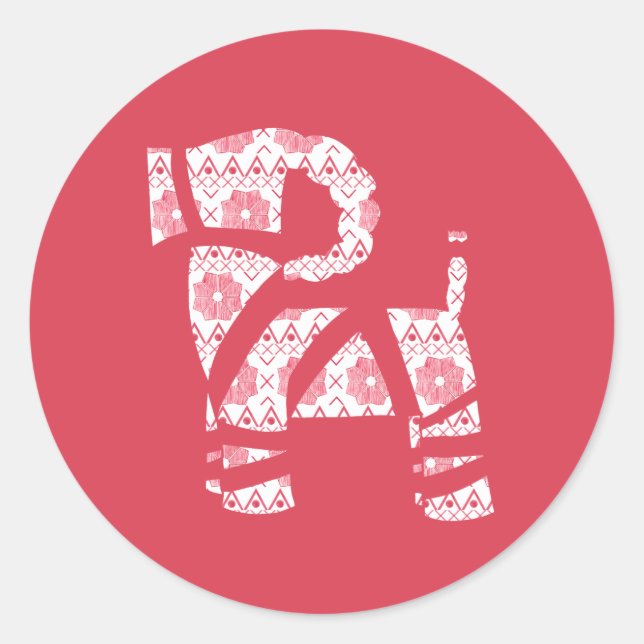 Winter Strick Weihnachts-Weihnachten-Sticker Runder Aufkleber (Vorderseite)