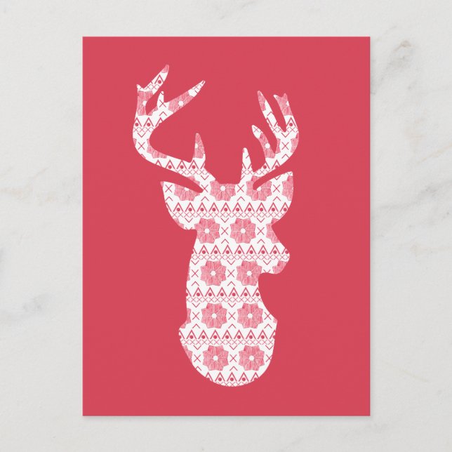 Winter Strick Weihnachtsmann Postkarte (Vorderseite)