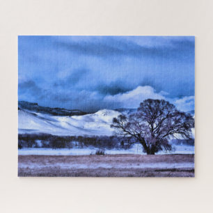 Winter Sturmbrauen in den Bergen - 16x20 Zoll Puzzle