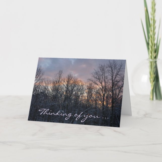 Winter Sunrise Denken Sie an Sie Karte (Vorderseite)