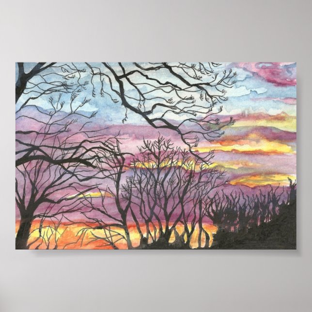 Winter Sunrise Fine Art Print Poster (Vorne)