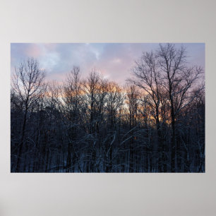 Winter Sunrise I Pastel Natur Landschaft Poster