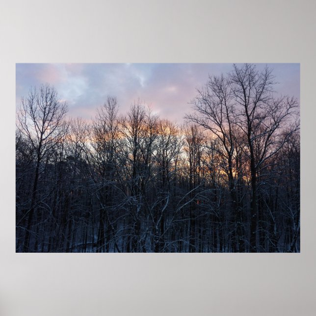 Winter Sunrise I Pastel Natur Landschaft Poster (Vorne)