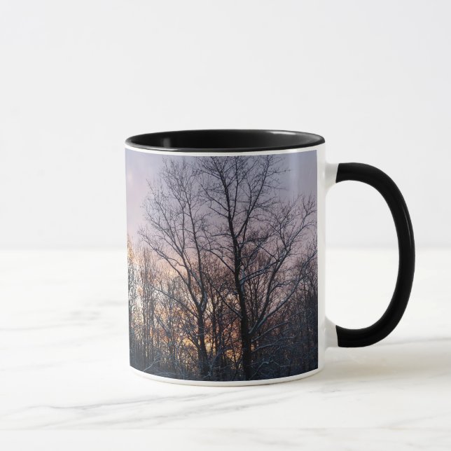Winter Sunrise I Pastel Natur Landschaft Tasse (Rechts)