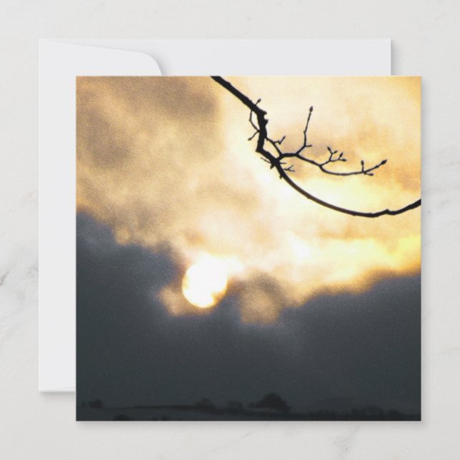 Winter Sunrise Phone Feiertagskarte (Vorderseite)