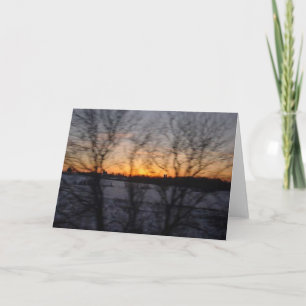 Winter Sunset # 3 Karte