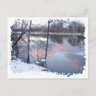 Winter Sunset on Rideau Postkarte
