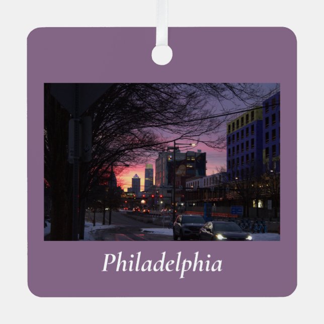 Winter Sunset Philadelphia Ornament (Vorderseite)