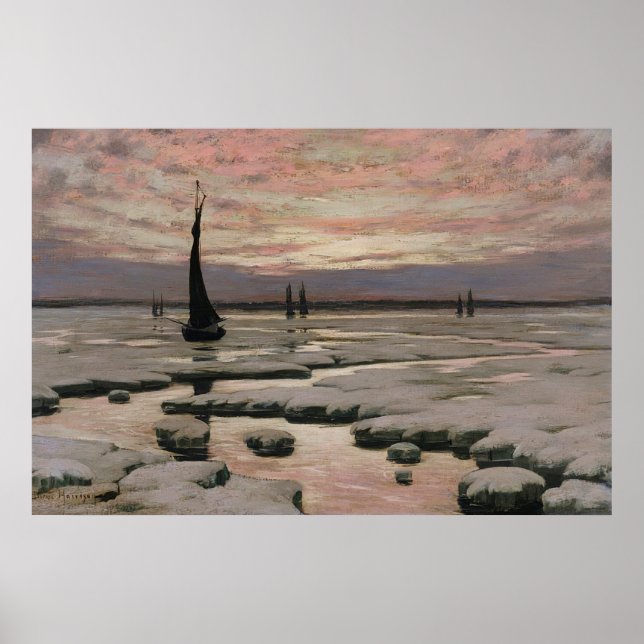 Winter Sunset Poster (Vorne)