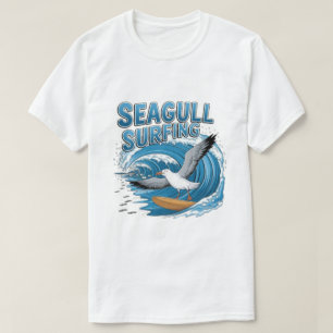 Winter-Surfer-Möwe, Möwe Surft, Möwe T T-Shirt