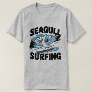 Winter-Surfer-Möwe, Möwe Surft, Möwe T T-Shirt