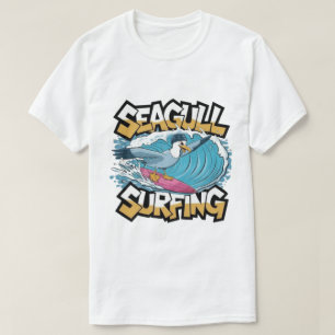 Winter-Surfer-Möwe, Möwe Surft, Möwe T T-Shirt