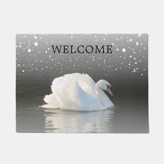 Winter Swan Welcome Doormat Fußmatte (Vorderseite)
