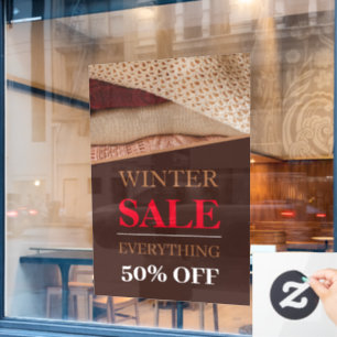 Winter Sweater Sale Custom Window Cloning Fensteraufkleber
