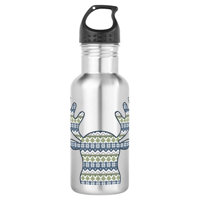 Winter Sweater Water Flasche Edelstahlflasche (Vorderseite)