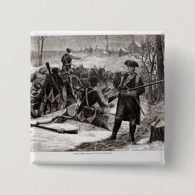 Winter-Szene am kontinentalen Armee-Lager Button (Vorderseite)