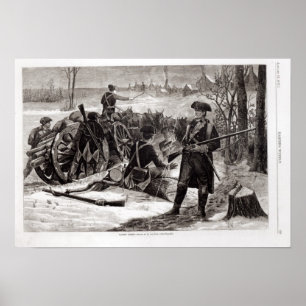 Winter-Szene am kontinentalen Armee-Lager Poster