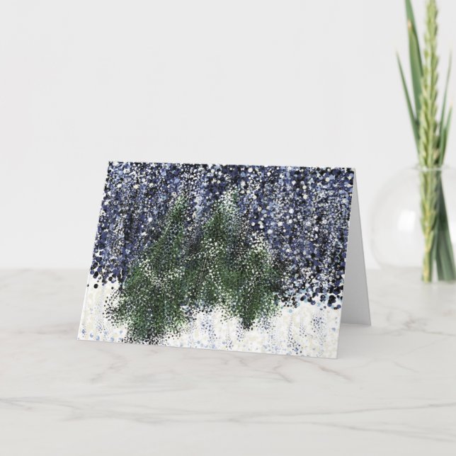 Winter-Szene Feiertagskarte (Vorderseite)