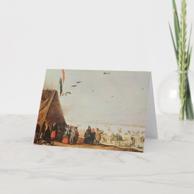 Winter-Szene Feiertagskarte (Vorderseite)