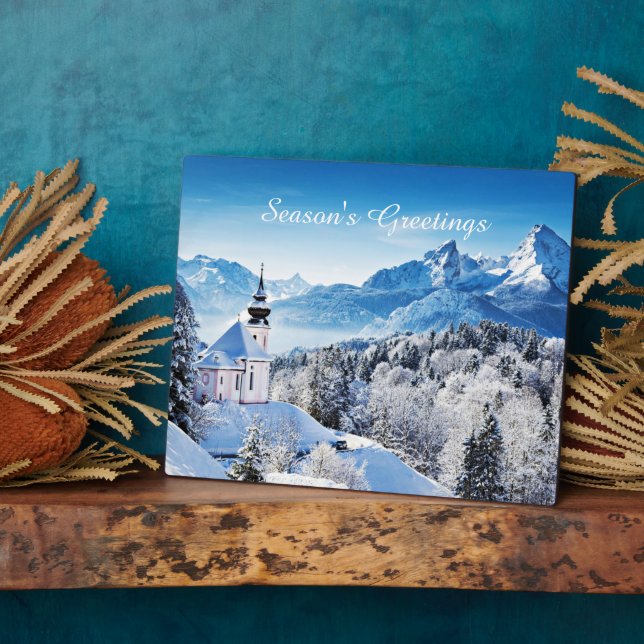 Winter-Szene Fotoplatte (Seite)