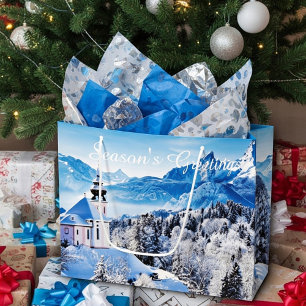 Winter Szene individuell  Große Geschenktüte