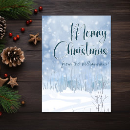 Winter Szene Luke 2:11 Savior ist Geboren Weihnach Karte