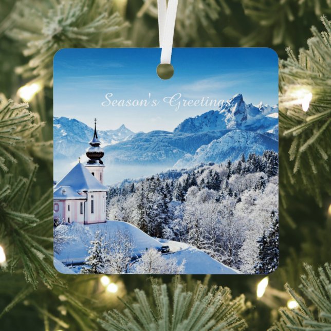 Winter-Szene Ornament Aus Metall (InSitu)