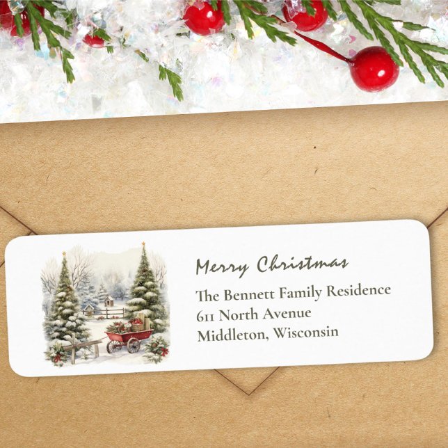 Winter Szene Schnee Pine Grün Weihnachten Rückkehr (Von Creator hochgeladen)