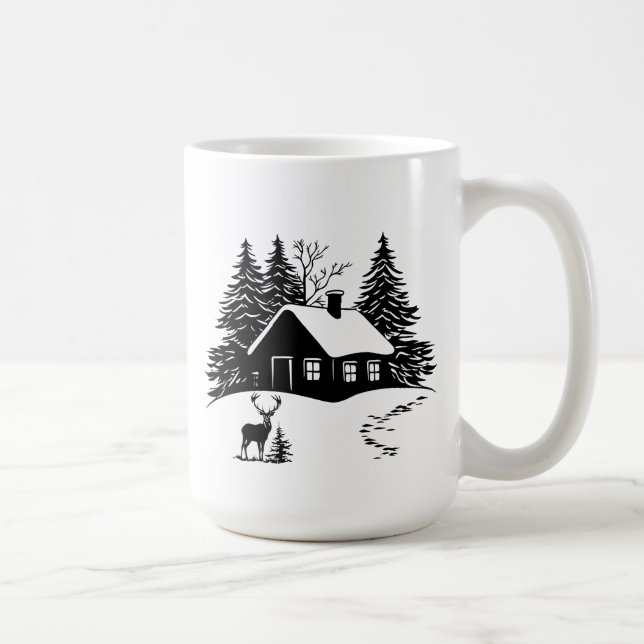 Winter-Szene-Tasse Kaffeetasse (Rechts)