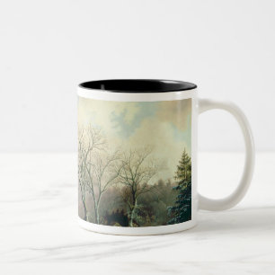 Winter-Szene Zweifarbige Tasse