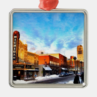Winter-Tag in Ann Arbor Ornament Aus Metall