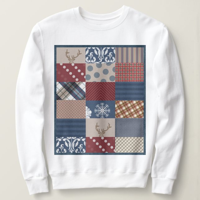 Winter-TagesPatchwork Sweatshirt (Design vorne)