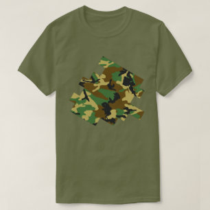Winter-Tarnmuster Digitale Skizze T-Shirt