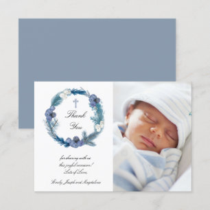 Winter Taufe Dankeschön Karte
