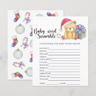 Winter Teddy Bär - Baby Word Scramble Game