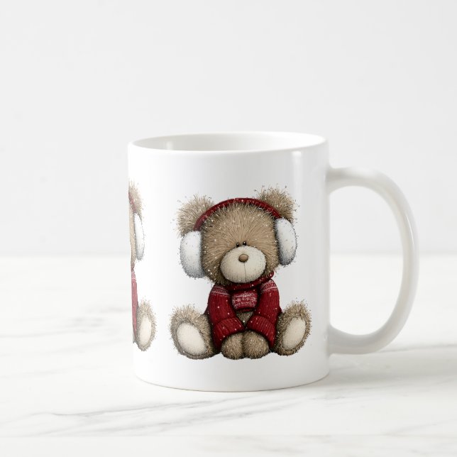 Winter-Teddy-Bär-Kaffeetasse Kaffeetasse (Rechts)