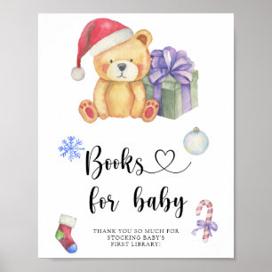 Winter-Teddybär, Bücher für Baby-Plakat Poster